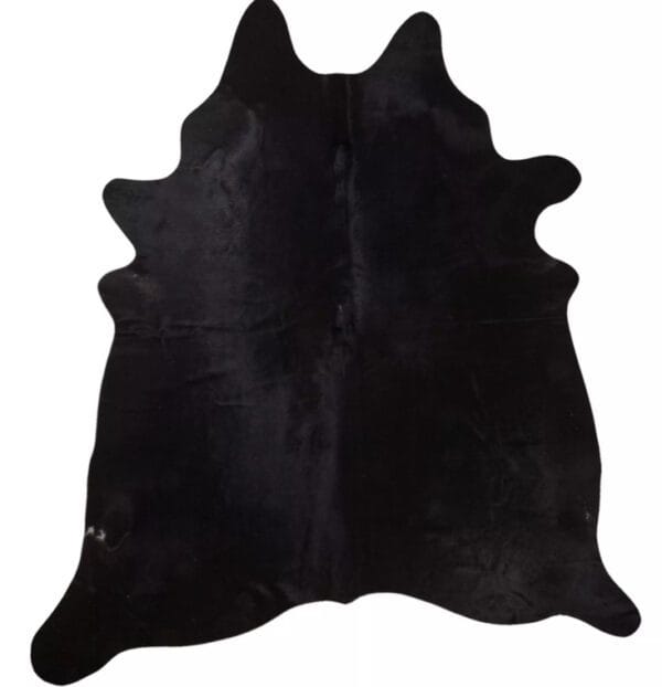 Peau de vache naturelle noire pour tapis ou canapé