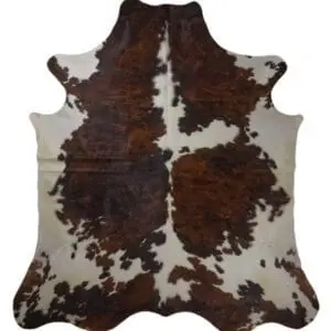 Peau de Vache naturelle tricolore pour la décoration