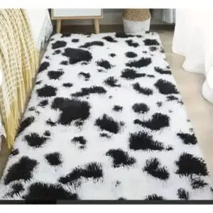 Descente de Lit imprimée Vache noire et blanche