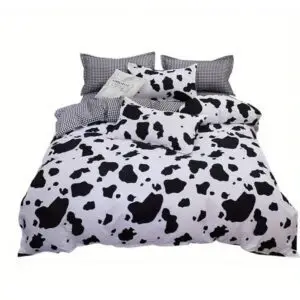 Housse de Couette imprimée Vache noire et blanche