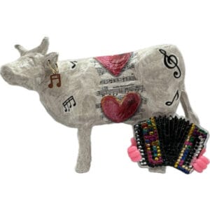 Vache décorative l'ACOWrdéon