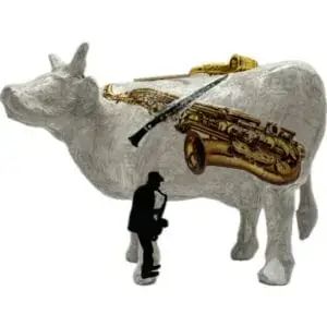 Vache décorative la PiCOWlo Saxo