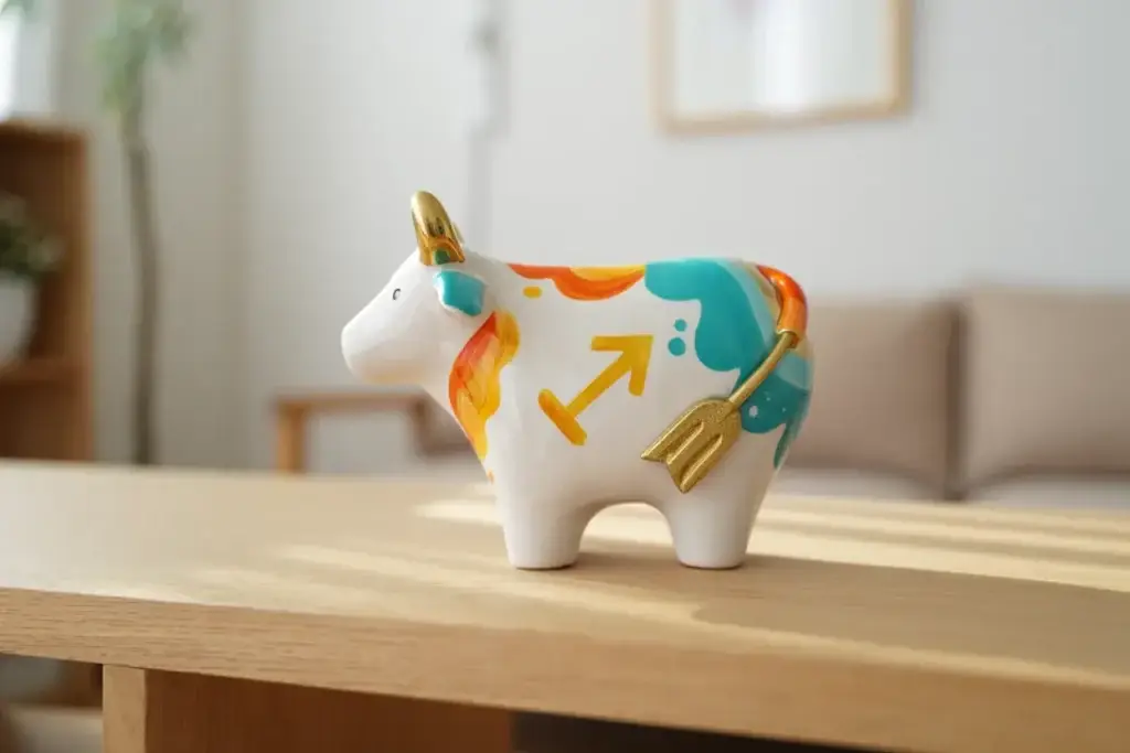 Vache décorative artisanale horoscope Sagittaire