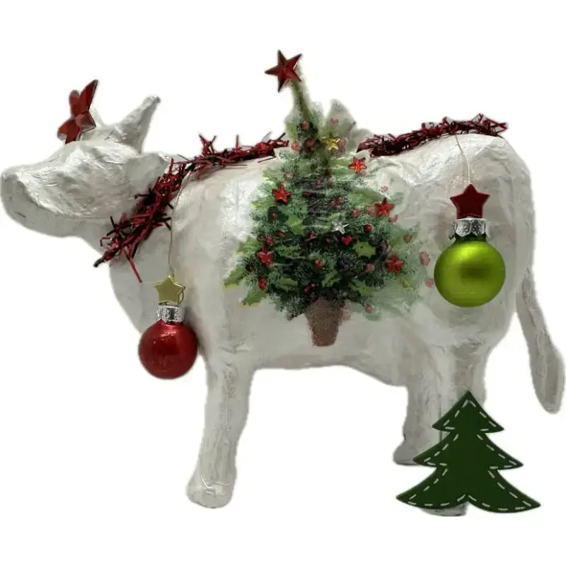 Vache décorative la DéCOW de Noël - Vaches et Compagnie