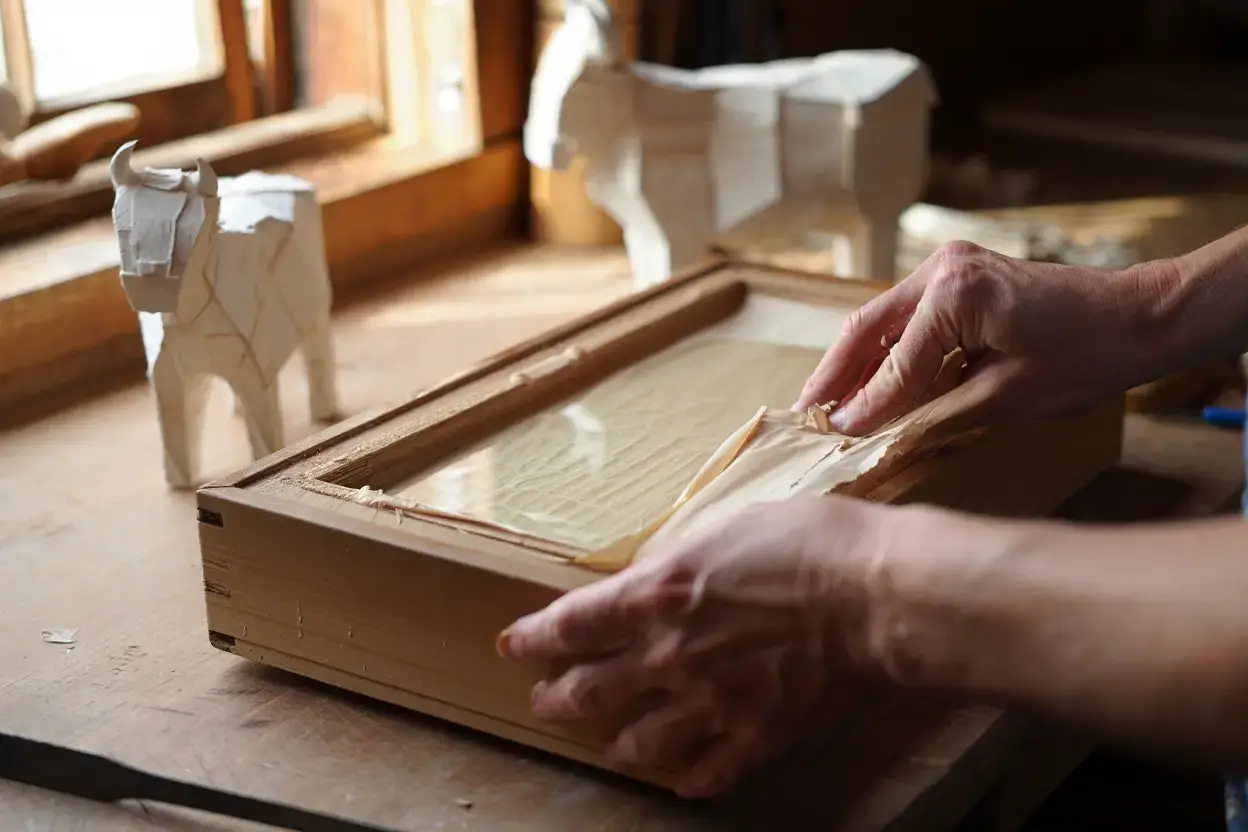 Fabrication papier pressé artisanal