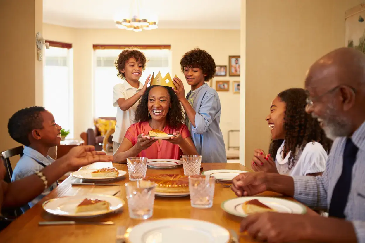 Partage familial de la galette