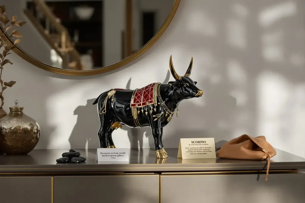 Idée cadeau pour un scorpion homme ou femme : vache décorative originale