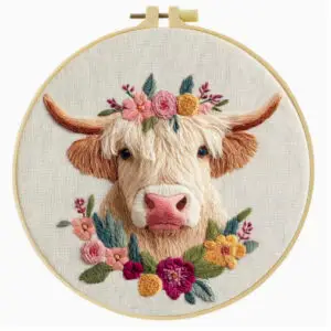 Vache en Broderie