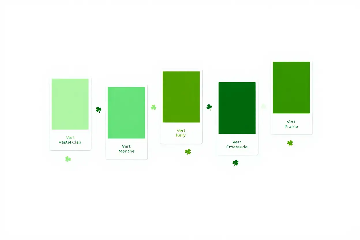 Palette de couleurs vertes pour la Saint-Patrick