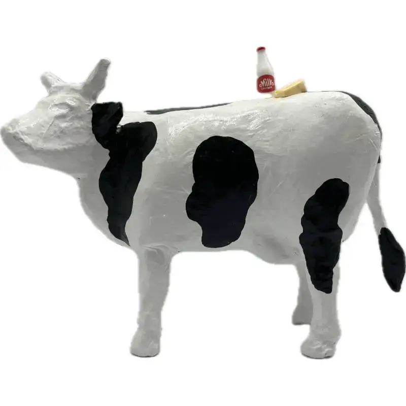 Vache décorative la BroCOWtte : le noir-blanc artisanal