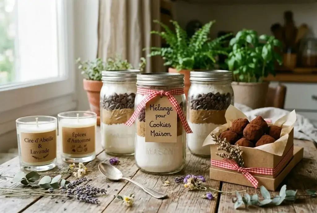 Cadeaux gourmands DIY en préparation
