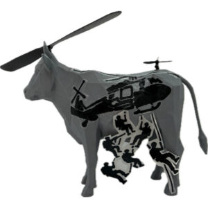 Vache décorative l'HéliCOWptère